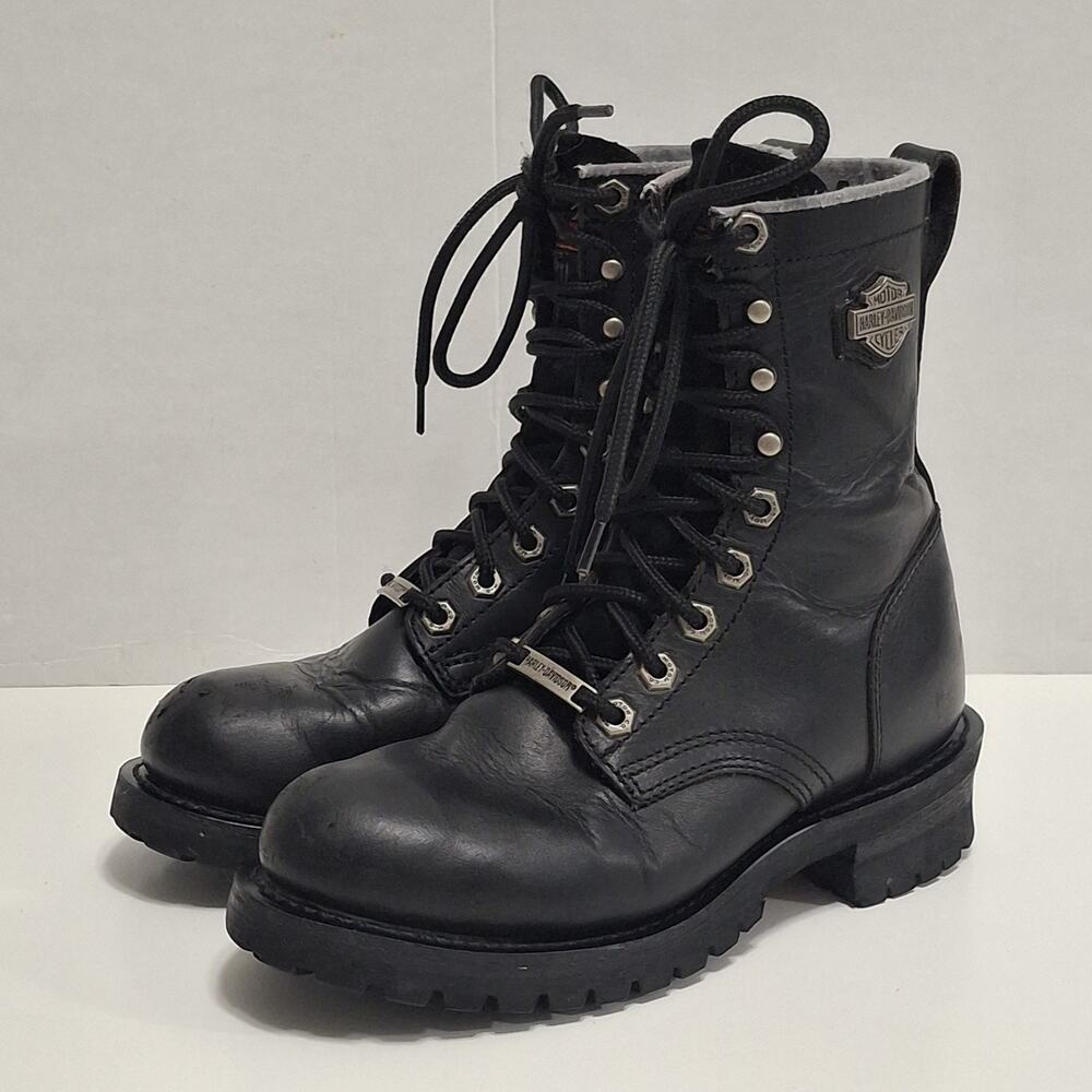 Harley-Davidson Women's Leather Boots Motorcycle Biker 81023, Size 5.5